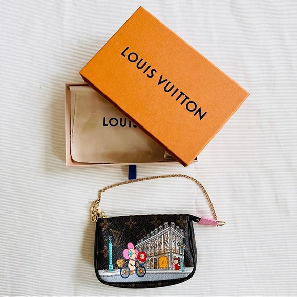 Louis Vuitton LV Mini Pochette Vendome Canvas Clutch Bag Vivienne Limited Ed - Picture 2 of 4